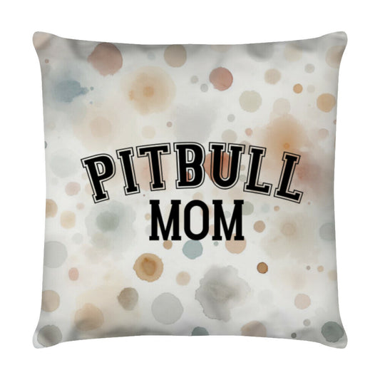 Kissen "Pit Bull - MOM" Weiß – hunde-shirt.de