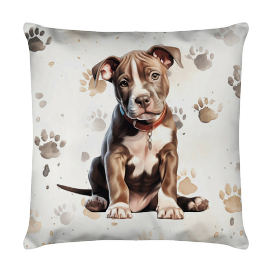 Kissen "Pit Bull - Puppy Paws" Weiß – hunde-shirt.de