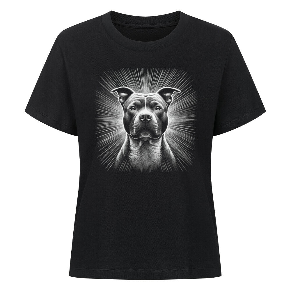 Premium Damen-Shirt "Pit Bull - Shine" Schwarz – hunde-shirt.de