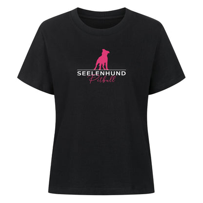 Premium Damen-Shirt "Pit Bull - Seelenhund" Schwarz – hunde-shirt.de