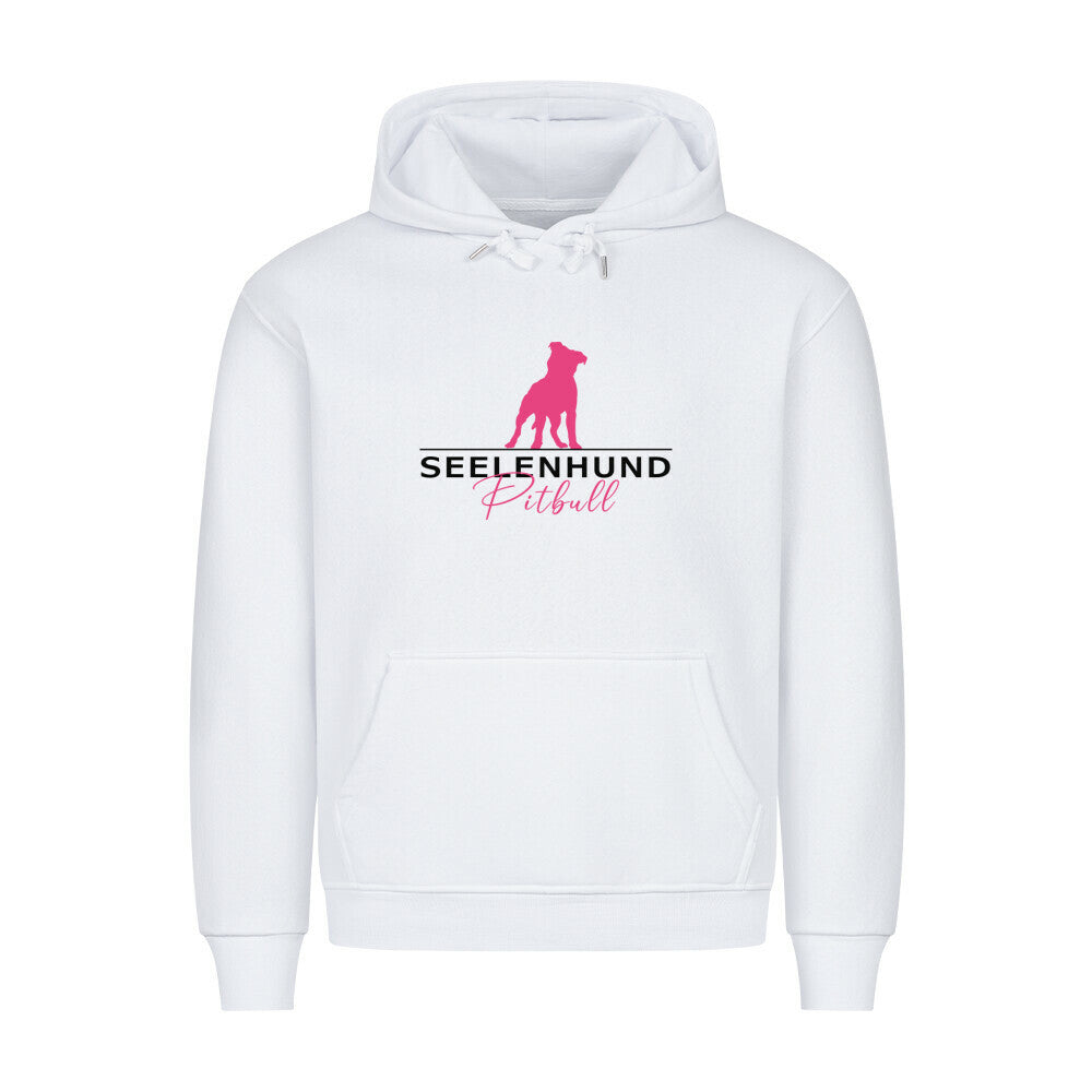 Premium Hoodie "Pit Bull - Seelenhund" Weiß – hunde-shirt.de