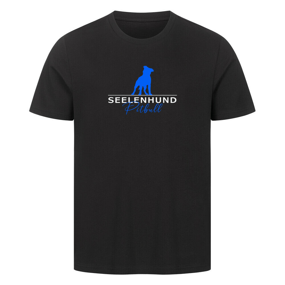 Premium T-Shirt "Pit Bull - Seelenhund" Schwarz – hunde-shirt.de