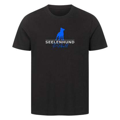 Premium T-Shirt "Pit Bull - Seelenhund" Schwarz – hunde-shirt.de