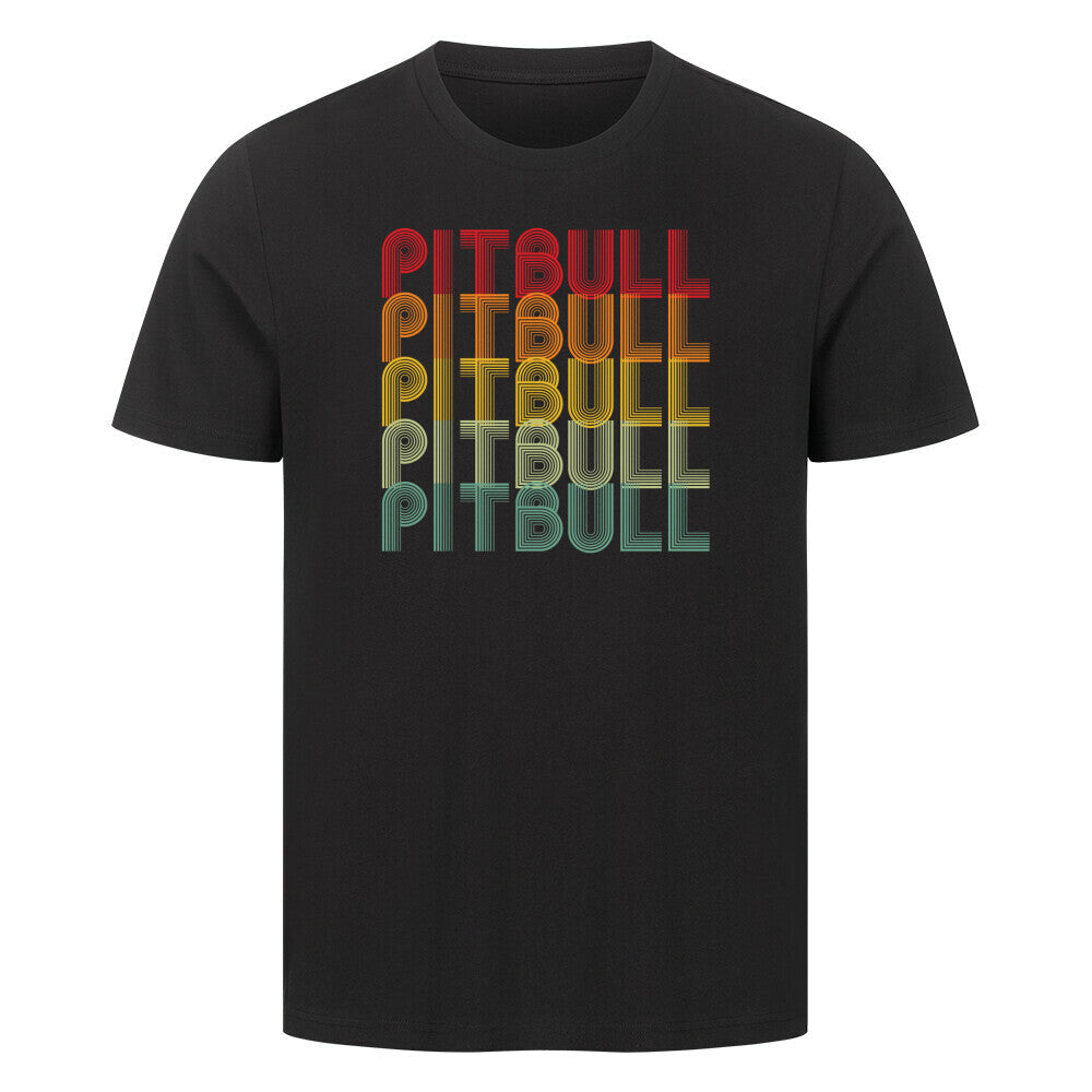 Premium T-Shirt "Pit Bull - RETRO" Schwarz – hunde-shirt.de