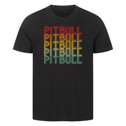Premium T-Shirt "Pit Bull - RETRO" Schwarz – hunde-shirt.de
