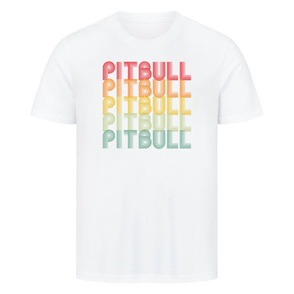 Premium T-Shirt "Pit Bull - RETRO" Weiß – hunde-shirt.de