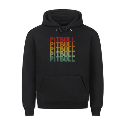 Premium Hoodie "Pit Bull - RETRO" Schwarz – hunde-shirt.de