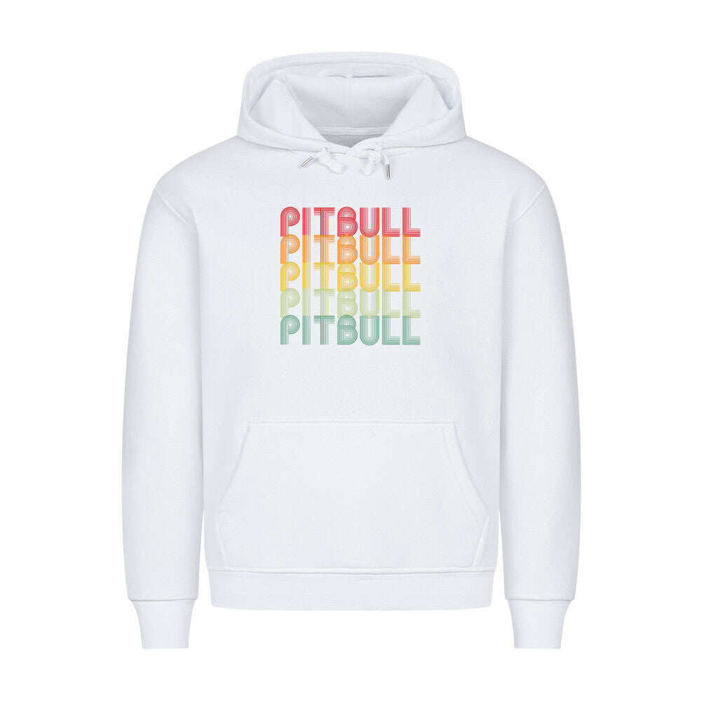 Premium Hoodie "Pit Bull - RETRO" Weiß – hunde-shirt.de