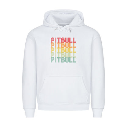 Premium Hoodie "Pit Bull - RETRO" Weiß – hunde-shirt.de
