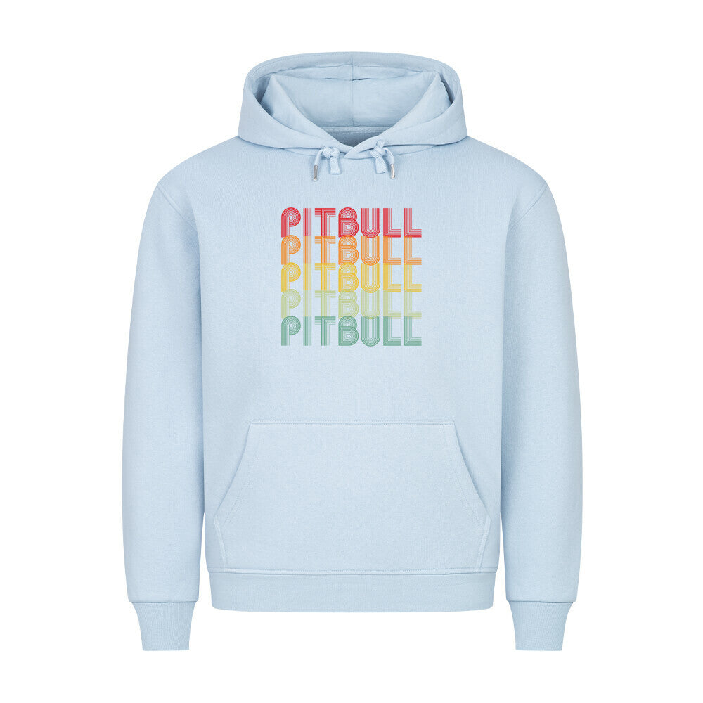 Premium Hoodie "Pit Bull - RETRO" Babyblau – hunde-shirt.de
