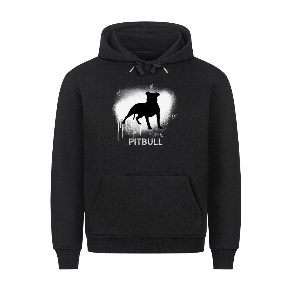 Premium Hoodie "Pit Bull - Brush" Schwarz – hunde-shirt.de