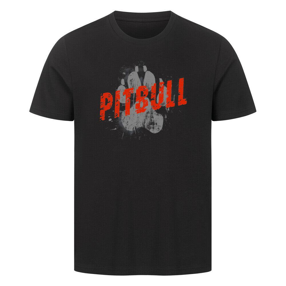 Premium T-Shirt "Pit Bull - PAW" Schwarz – hunde-shirt.de