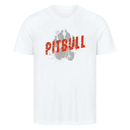 Premium T-Shirt "Pit Bull - PAW" Weiß – hunde-shirt.de