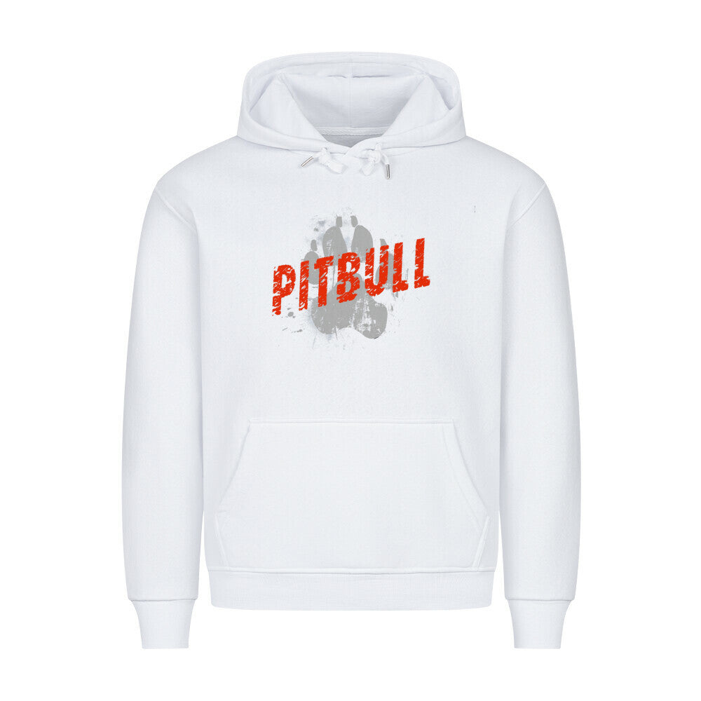 Premium Hoodie "Pit Bull - PAW" Weiß – hunde-shirt.de