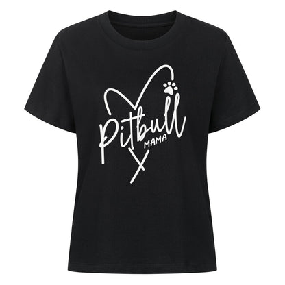Premium Damen-Shirt "Pit Bull - Mama" Schwarz – hunde-shirt.de