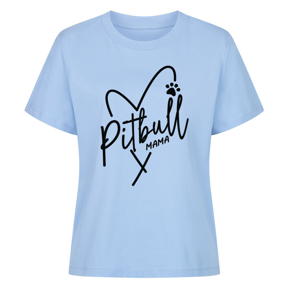 Premium Damen-Shirt "Pit Bull - Mama" Sky Blue – hunde-shirt.de