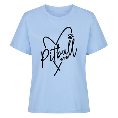Premium Damen-Shirt "Pit Bull - Mama" Sky Blue – hunde-shirt.de