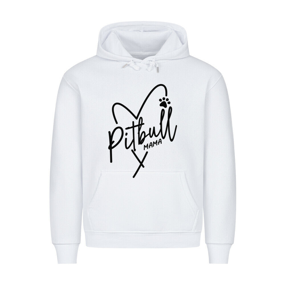 Premium Hoodie "Pit Bull - Mama" Weiß – hunde-shirt.de