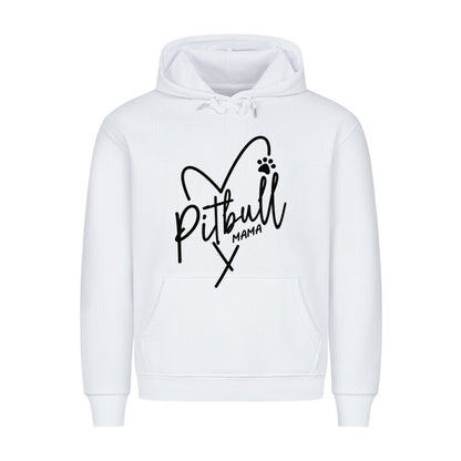 Premium Hoodie "Pit Bull - Mama" Weiß – hunde-shirt.de