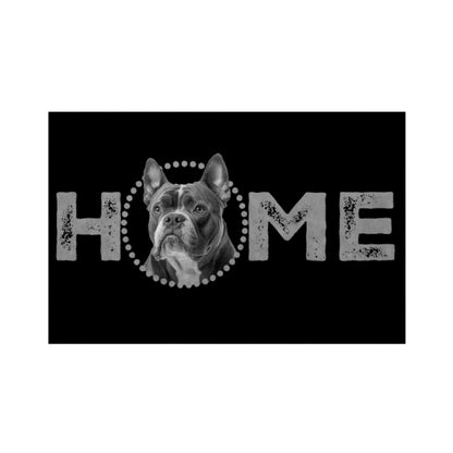 Fußmatte "Pocket Bully - HOME-Edition" Weiß – hunde-shirt.de