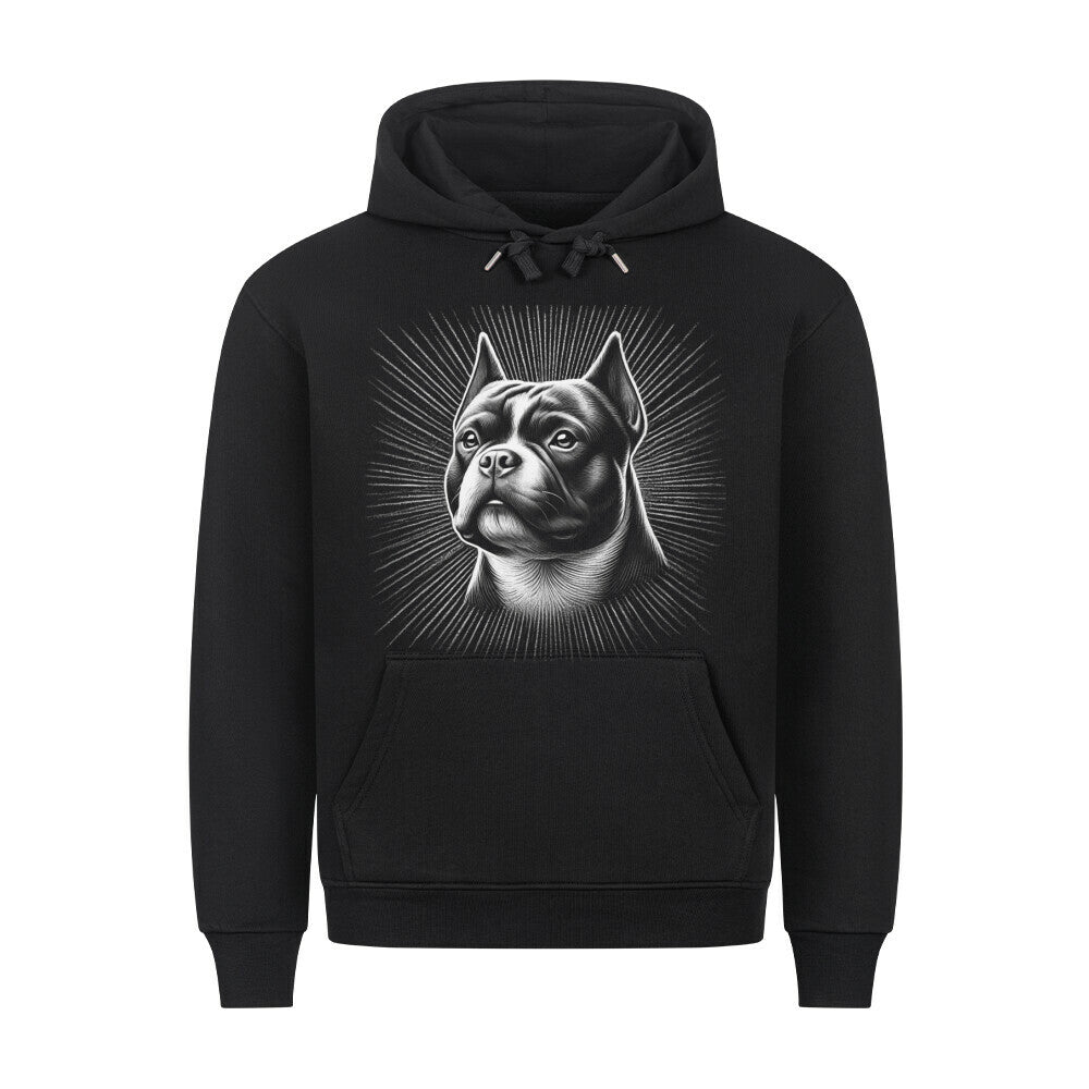Premium Hoodie "Pocket Bully - Shine" Schwarz – hunde-shirt.de