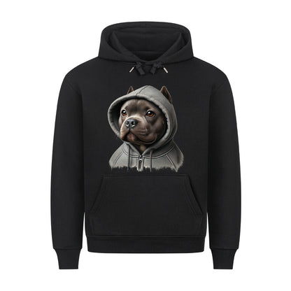 Premium Hoodie "Pocket Bully - Hooded" Schwarz – hunde-shirt.de