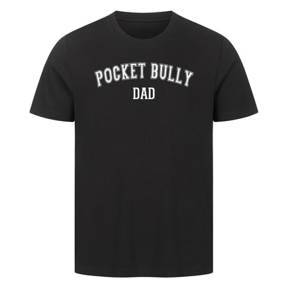 Premium T-Shirt "Pocket Bully - DAD" Schwarz – hunde-shirt.de