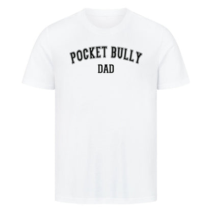 Premium T-Shirt "Pocket Bully - DAD" Weiß – hunde-shirt.de