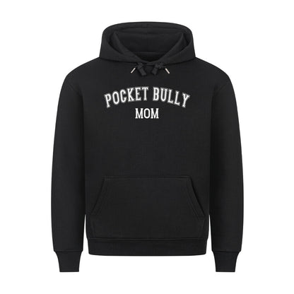 Premium Hoodie "Pocket Bully - MOM" Schwarz – hunde-shirt.de
