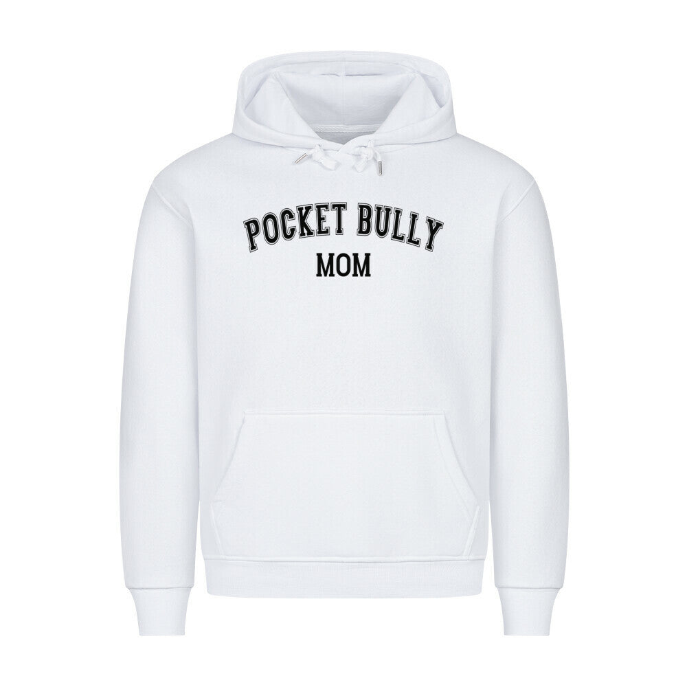 Premium Hoodie "Pocket Bully - MOM" Weiß – hunde-shirt.de