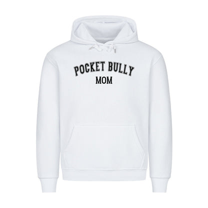 Premium Hoodie "Pocket Bully - MOM" Weiß – hunde-shirt.de