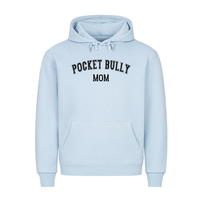 Premium Hoodie "Pocket Bully - MOM" Babyblau – hunde-shirt.de