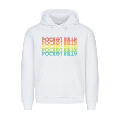 Premium Hoodie "Pocket Bully - RETRO" Weiß – hunde-shirt.de
