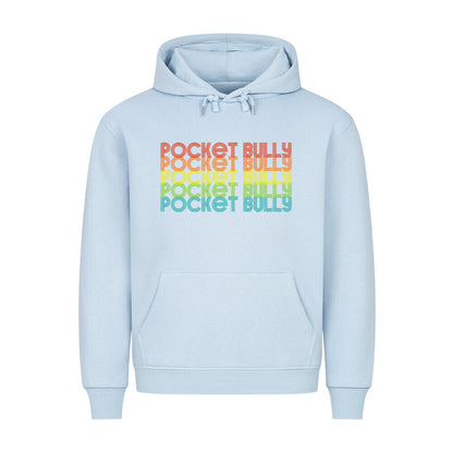 Premium Hoodie "Pocket Bully - RETRO" Babyblau – hunde-shirt.de