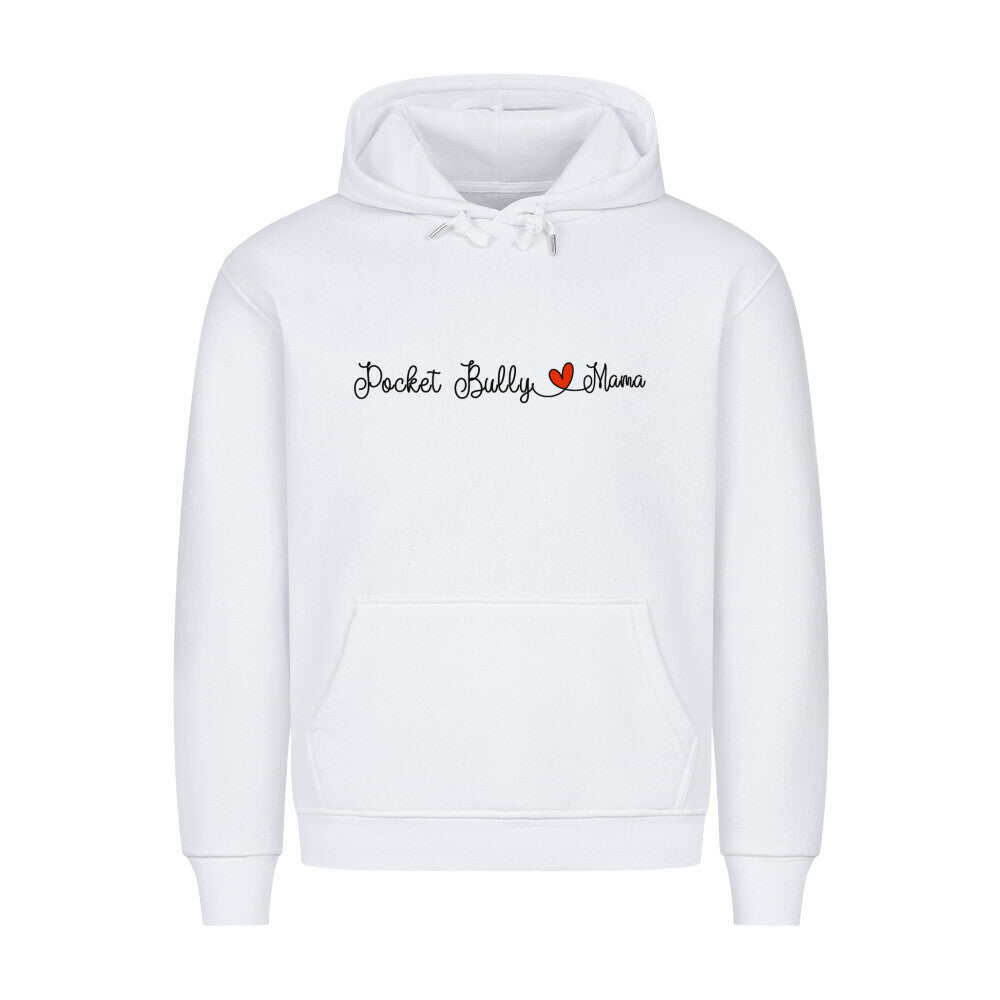 Premium Hoodie "Pocket Bully - Mama" Weiß – hunde-shirt.de