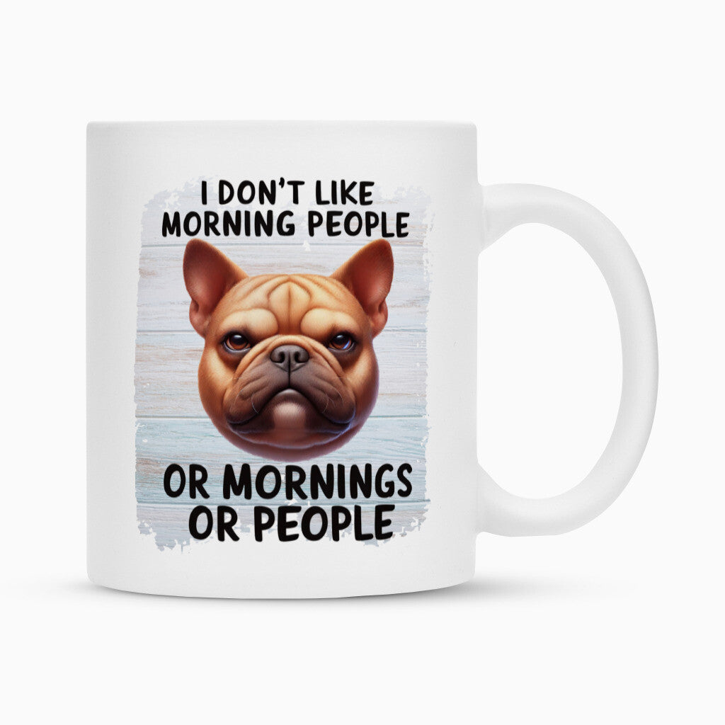 Tasse "Pocket Bully - Morning People" Weiß – hunde-shirt.de