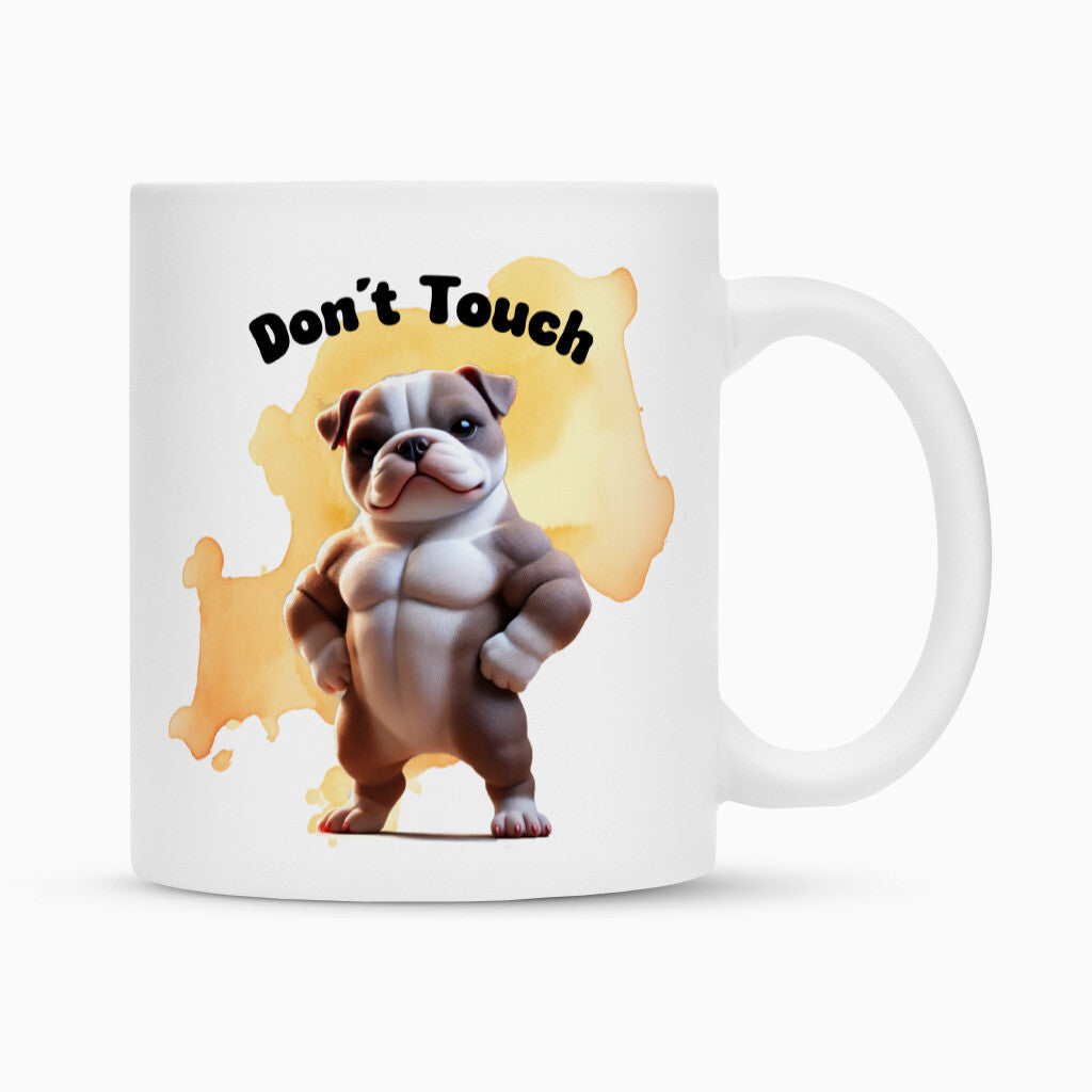 Tasse "Pocket Bully - Don´t touch" Weiß – hunde-shirt.de