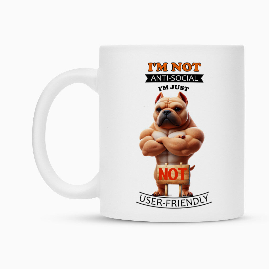 Tasse "Pocket Bully - Anti-Social" – hunde-shirt.de