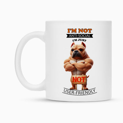 Tasse "Pocket Bully - Anti-Social" – hunde-shirt.de