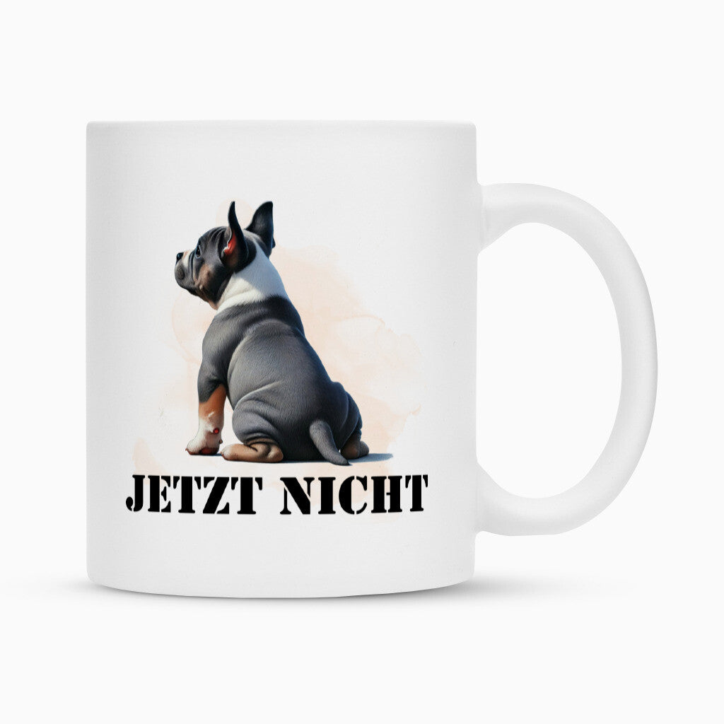Tasse "Pocket Bully - JETZT NICHT" Weiß – hunde-shirt.de