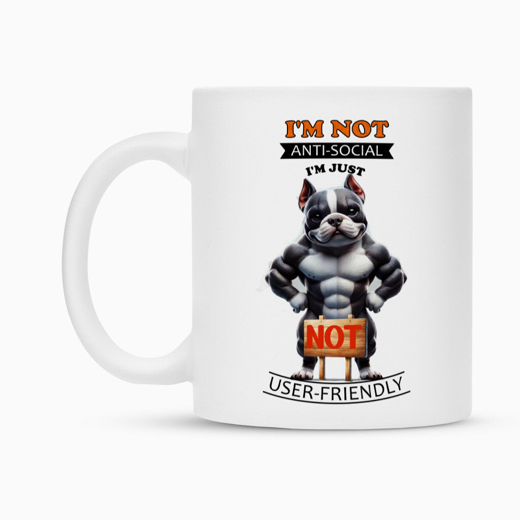 Tasse "Pocket Bully - Anti-Social II" – hunde-shirt.de