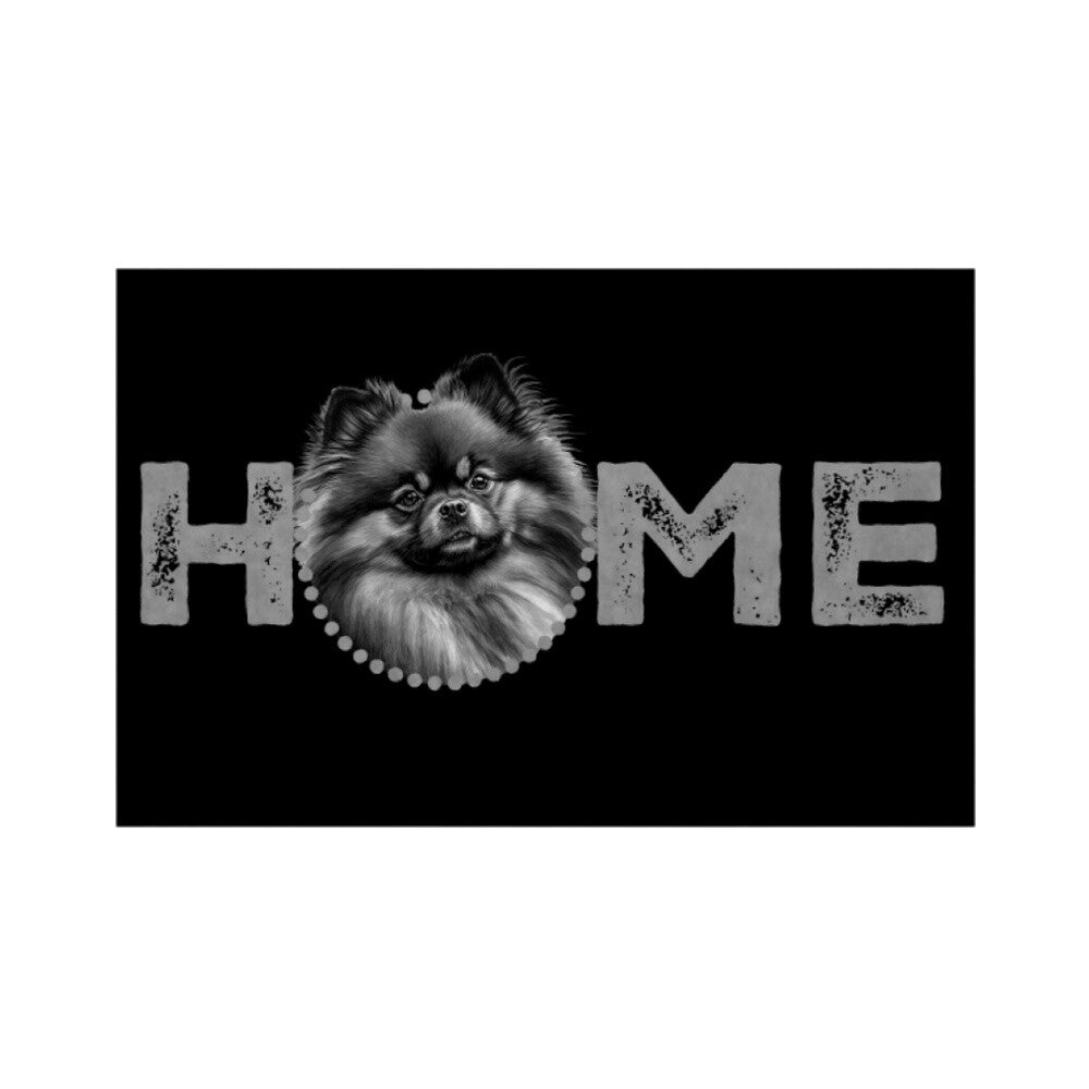 Fußmatte "Pomeranian - HOME-Edition" Weiß – hunde-shirt.de