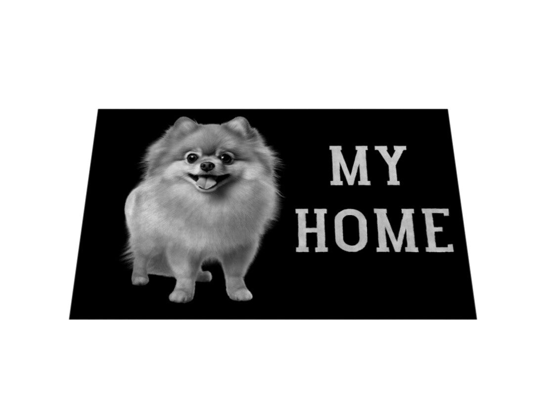Fußmatte "Pomeranian - MY HOME" – hunde-shirt.de