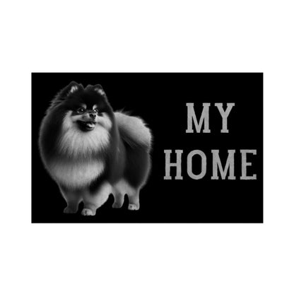 Fußmatte "Pomeranian - MY HOME II" Weiß – hunde-shirt.de