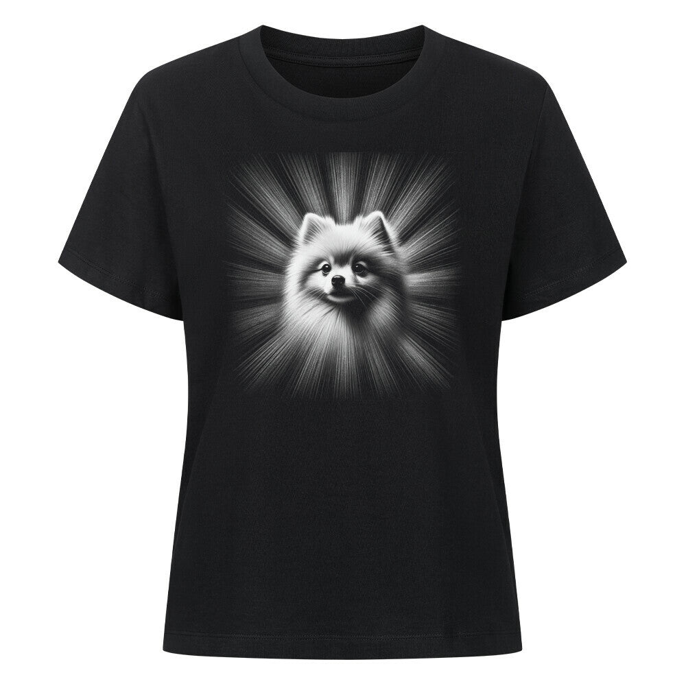 Premium Damen-Shirt "Pomeranian - Shine" Schwarz – hunde-shirt.de
