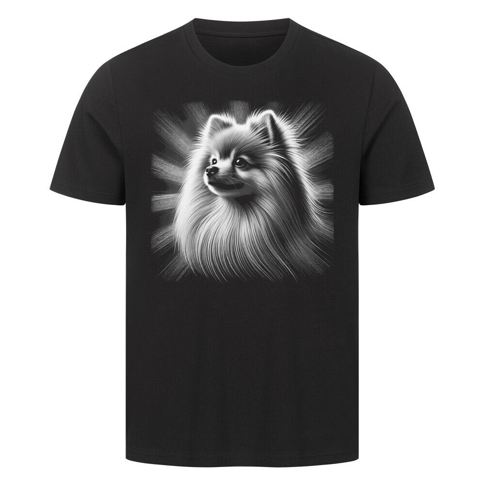 Premium T-Shirt "Pomeranian - Bright" Schwarz – hunde-shirt.de