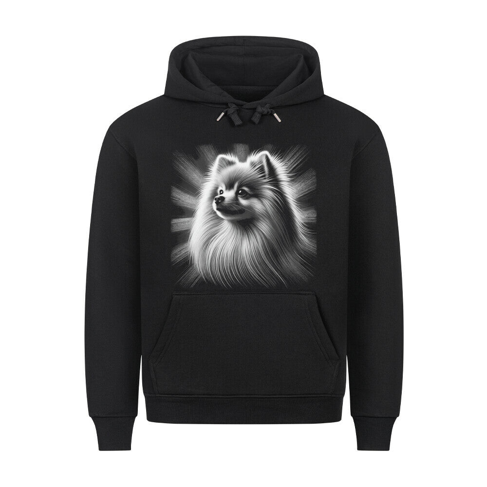Premium Hoodie "Pomeranian - Bright" Schwarz – hunde-shirt.de