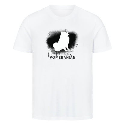 Premium T-Shirt "Pomeranian - Brush" Weiß – hunde-shirt.de