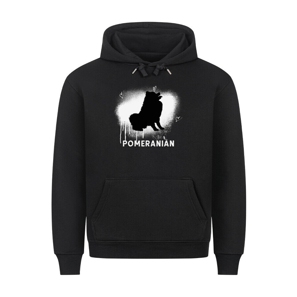 Premium Hoodie "Pomeranian - Brush" Schwarz – hunde-shirt.de