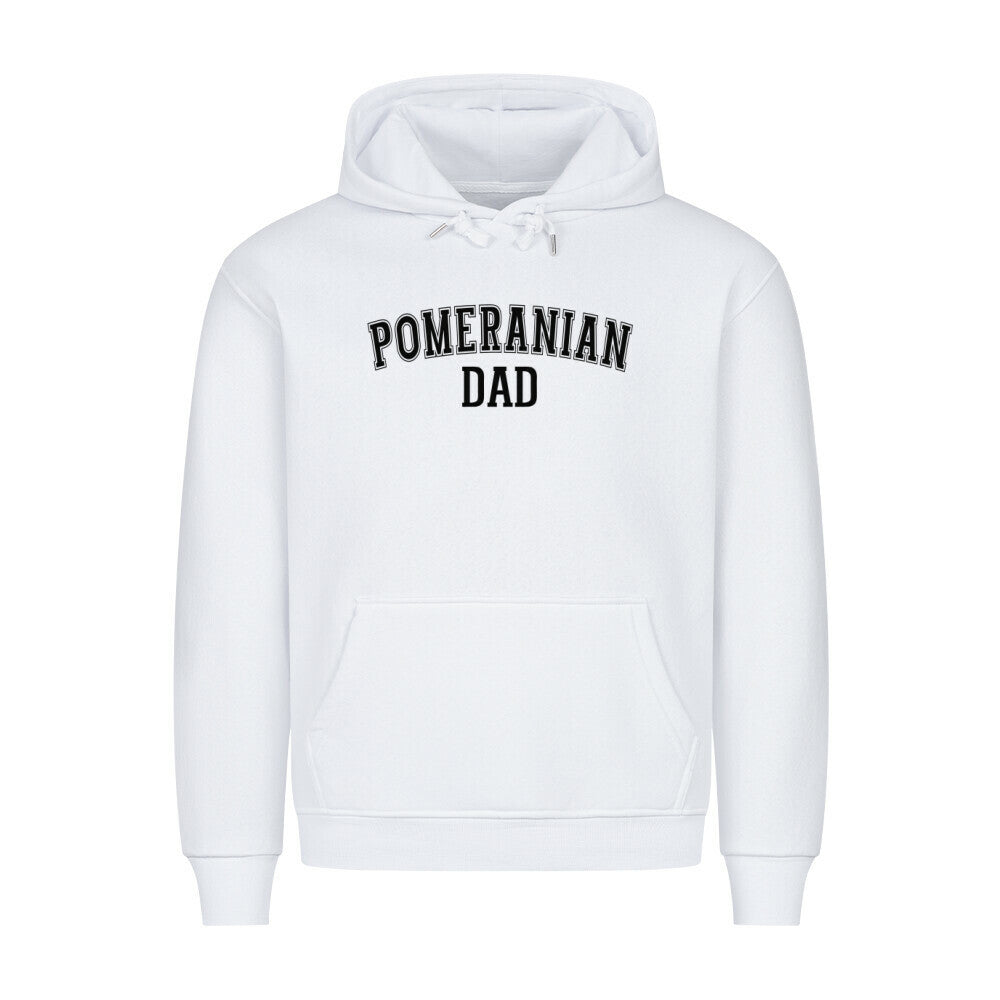 Premium Hoodie "Pomeranian - DAD" Weiß – hunde-shirt.de